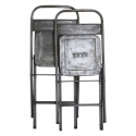 Klappbarer Bistrostuhl Vintage - Silber