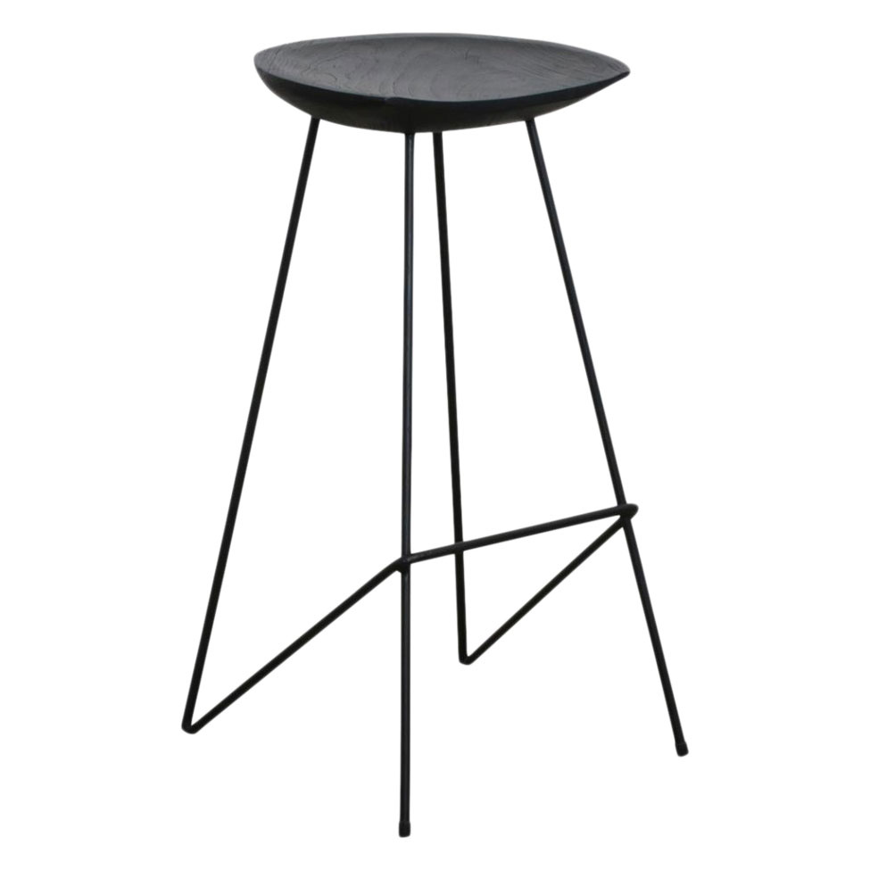 Hocker \'Teak\' - Schwarz 77 cm