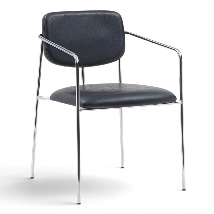 Sessel 'Ebba' - Schwarz/Silber
