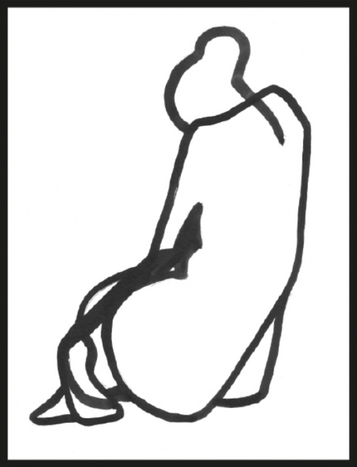 Plakat - Sitzende Frau V.