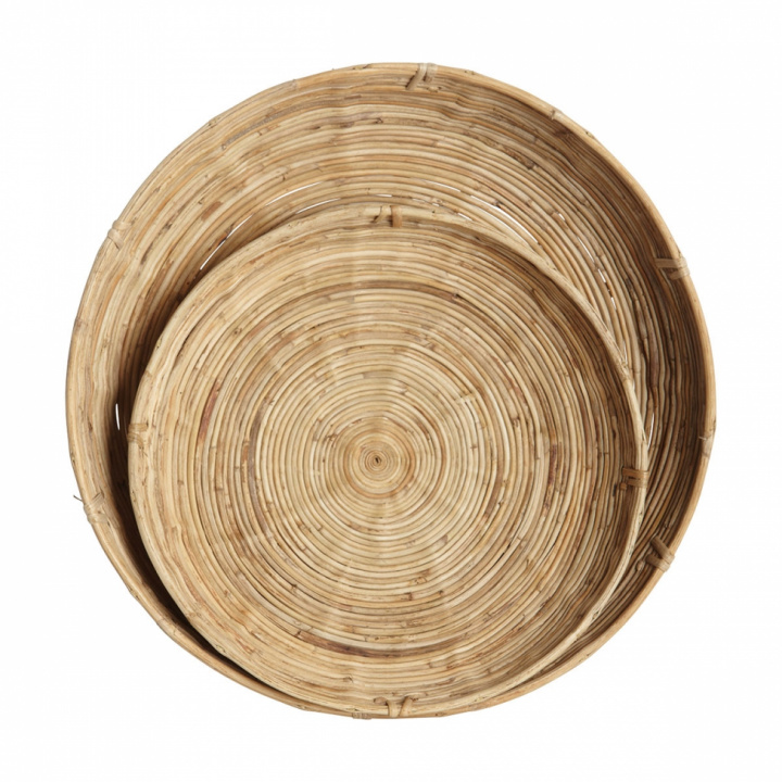 Tabletts 2 Stück - Rattan