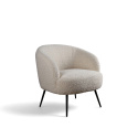 Sessel \'Capri\' - Weiß/Bouclé