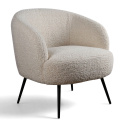 Sessel \'Capri\' - Weiß/Bouclé