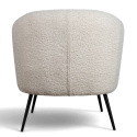 Sessel \'Capri\' - Weiß/Bouclé