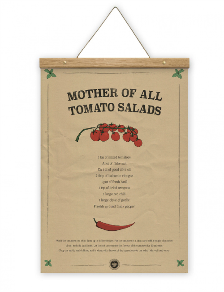 Tomatensalat - Poster und Aufhänger in der Gruppe Kampagne / Einrichtung / Dekoration bei Reforma (Tomatosalad_A3)