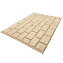 Rya Teppich \'Leknes handgewebte Wolle\' - Beige