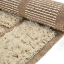 Rya Teppich \'Leknes handgewebte Wolle\' - Beige