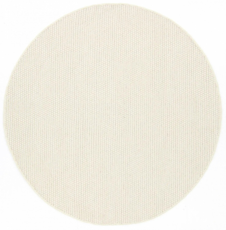 Runder Teppich \'Coastal\' 120cm - Creme in der Gruppe Einrichtung / Teppiche / Wollteppiche bei Reforma (V10165375)