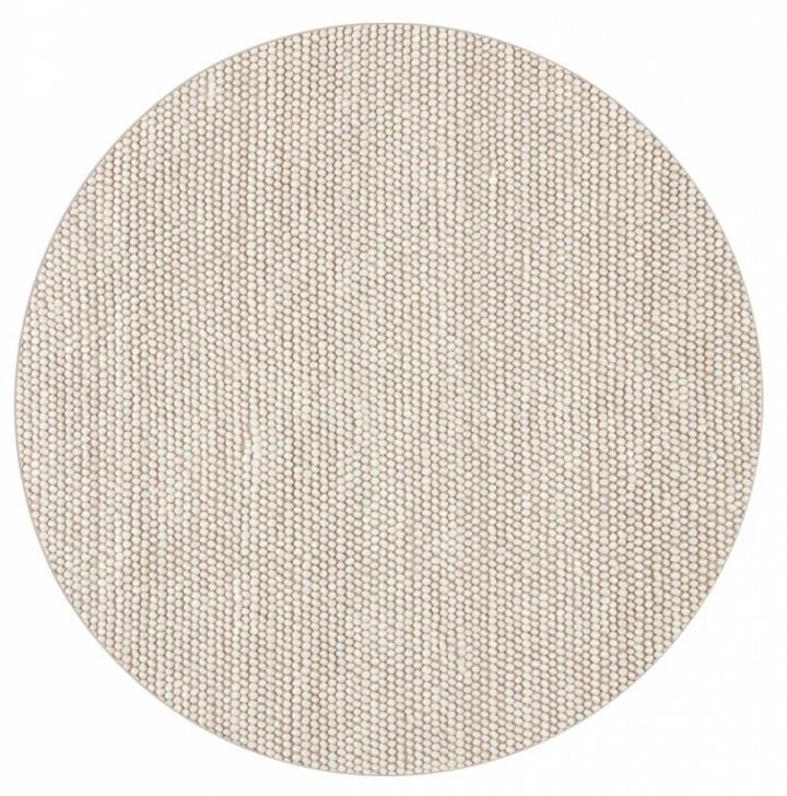 Runder Teppich \'Avafors\' 160cm - Beige in der Gruppe Einrichtung / Teppiche / Wollteppiche bei Reforma (V10167682)