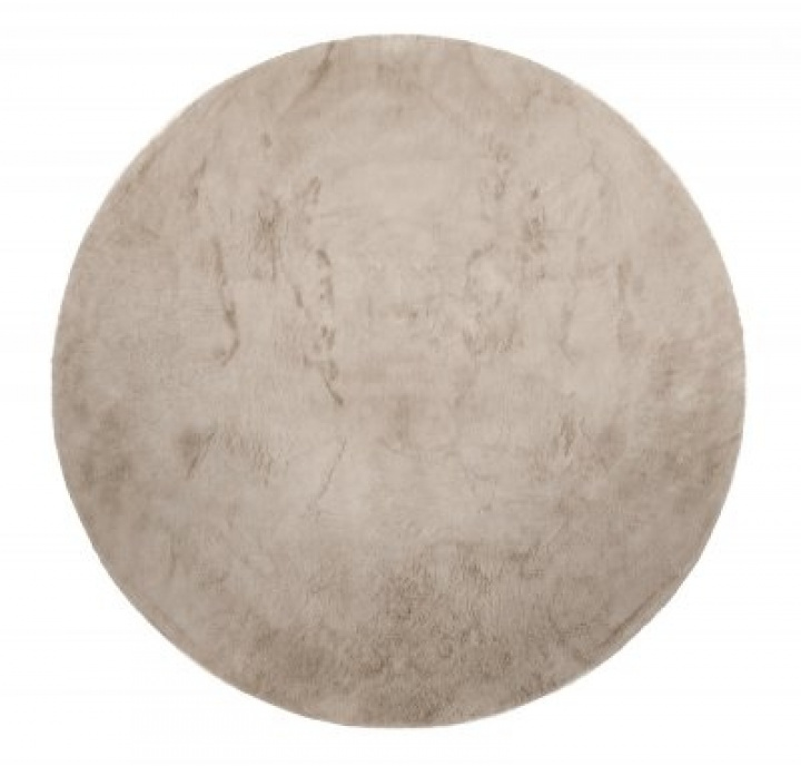 Runder Teppich \'Aranga Super Soft Fur\' 160cm – Braun in der Gruppe Einrichtung / Teppiche / Kurzflor Teppiche bei Reforma (V10185023)