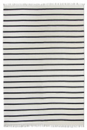 Baumwollteppich \'Helle\' 80x200cm - Weiß/Schwarz