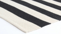 Baumwollteppich \'Nilo\' 80x200cm - Weiß/Schwarz