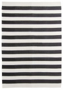Baumwollteppich \'Nilo\' 80x300cm - Weiß/Schwarz