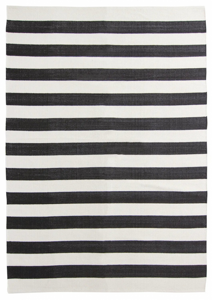 Baumwollteppich \'Nilo\' 160x230cm - Weiß/Schwarz in der Gruppe Einrichtung / Teppiche / Gewebte Teppiche bei Reforma (V10188122)