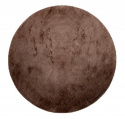 Runder Teppich \'Aranga Super Soft\' 80cm – Braun