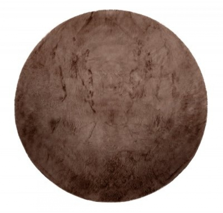 Runder Teppich \'Aranga Super Soft\' 80cm – Braun in der Gruppe Einrichtung / Teppiche / Kurzflor Teppiche bei Reforma (V10199403)