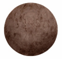 Runder Teppich \'Aranga Super Soft\' 120cm – Dunkelbraun