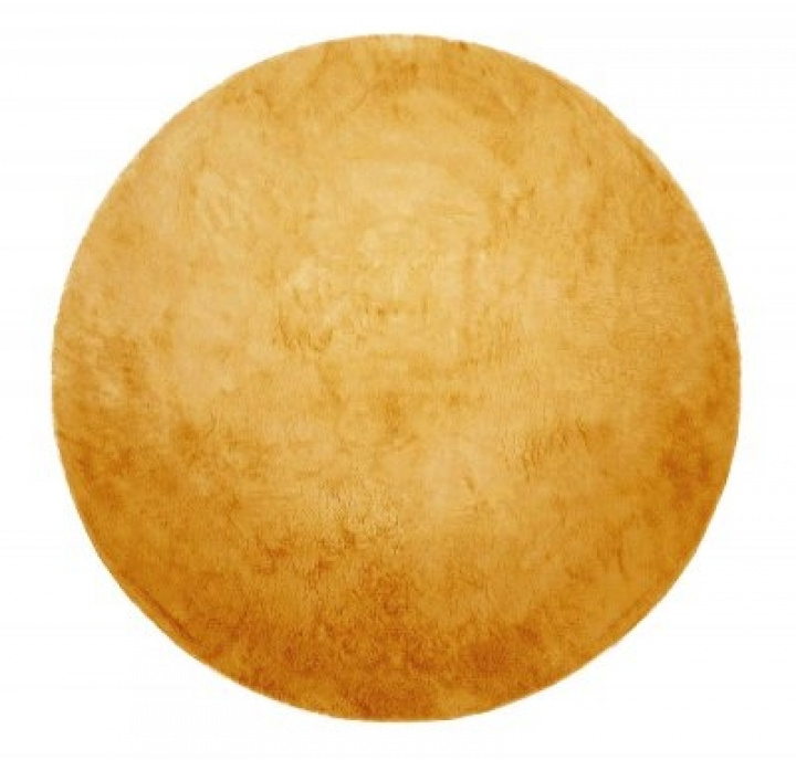 Runde Matte \'Aranga Super Soft\' 120cm – Gelb in der Gruppe Einrichtung / Teppiche / Kurzflor Teppiche bei Reforma (V10199871)