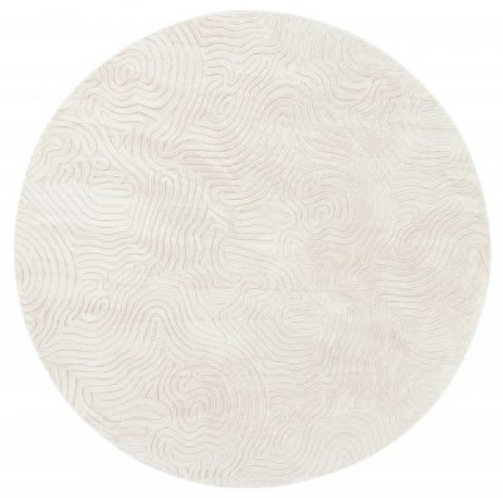 Runder Teppich \'Amora\' 120cm – Weiß in der Gruppe Einrichtung / Teppiche / Gewebte Teppiche bei Reforma (V10199971)