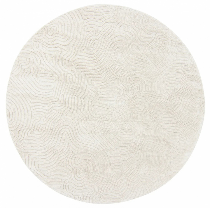 Runder Teppich \'Amora\' 120cm – Weiß in der Gruppe Einrichtung / Teppiche / Gewebte Teppiche bei Reforma (V10199971)