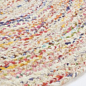 Runder Teppich \'Flätan\' 200cm - Weiß/Multi