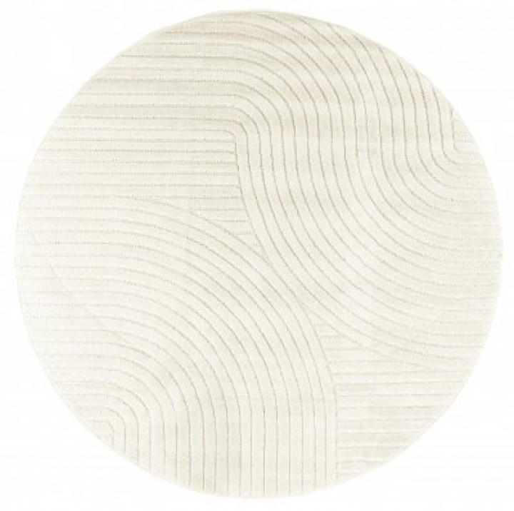 Runder Teppich \'Devon\' 80cm - Creme in der Gruppe Einrichtung bei Reforma (V10200271)