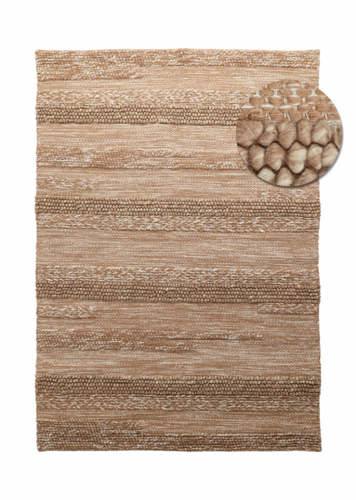 Wollteppich \'Almaty\' - Hellbraun in der Gruppe Einrichtung / Teppiche / Wollteppiche bei Reforma (V10201444)
