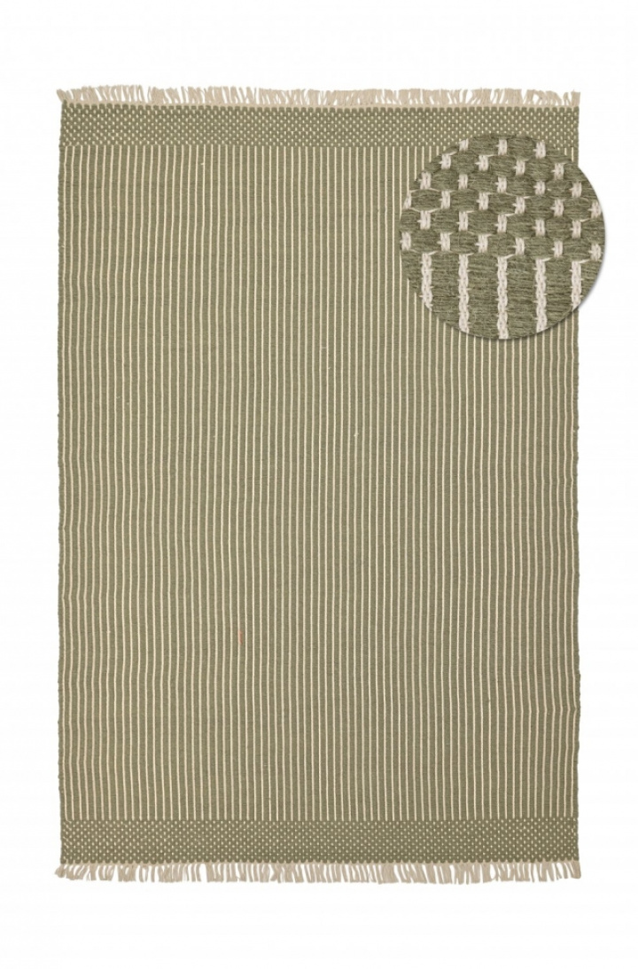 Wollteppich \'Arbil\' - Grün/Weiß in der Gruppe Einrichtung / Teppiche / Wollteppiche bei Reforma (V102015001)