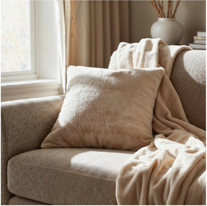 Kissenbezug \'Aranga Super Soft\' 45 x 45 cm – Beige in der Gruppe Einrichtung / Textilien / Kissenbezug bei Reforma (V10201573)