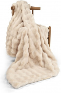 Tagesdecke \'Aranga Bubble Throw\' 130 x 170 cm – Beige