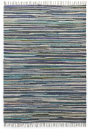 Flickenteppich \'Home\' – Mehrfarbig/Blau