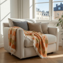 Karostoff \'Audrey Check\' 130 x 170 cm – Beige/Gelb/Orange