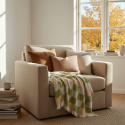 Karostoff \'Audrey Check\' 130x170cm – Beige/Grün/Lila