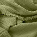 Musselindecke \'Dorena\' 130 x 170 cm – Grün