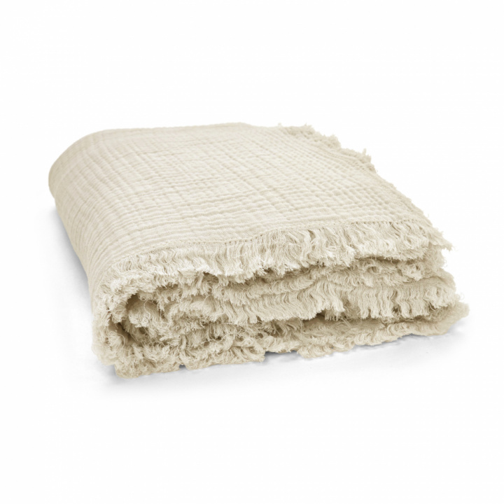 Musselindecke \'Dorena\' 130 x 170 cm – Grau in der Gruppe Einrichtung / Textilien / Teppiche & Decken bei Reforma (V10201741)