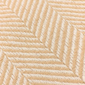 Baumwolldecke \'Denisa Fishbone\' 130 x 170 cm – Beige/Weiß