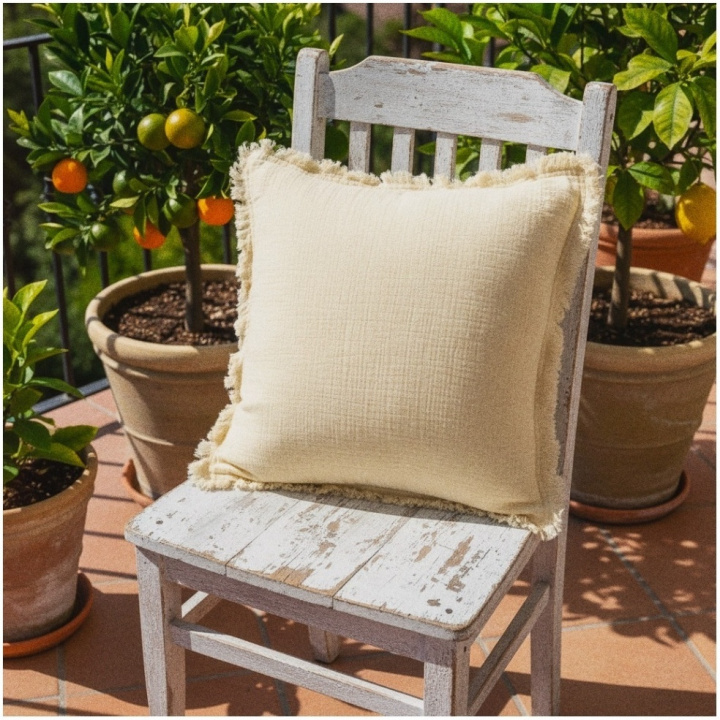 Kissenbezug \'Dorena\' 45 x 45 cm – Weiß in der Gruppe Einrichtung / Textilien / Kissenbezug bei Reforma (V10201750)
