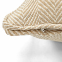 Kissenbezug \'Denisa Fishbone\' 45 x 45 cm – Beige/Weiß