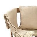 Kissenbezug \'Denisa Fishbone\' 45 x 45 cm – Beige/Weiß