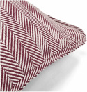 Kissenbezug \'Denisa Fishbone\' 45 x 45 cm – Rot/Weiß