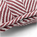 Kissenbezug \'Denisa Fishbone\' 45 x 45 cm – Rot/Weiß