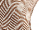 Kissenbezug \'Denisa Fishbone\' 45 x 45 cm – Braun/Weiß