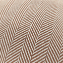 Kissenbezug \'Denisa Fishbone\' 45 x 45 cm – Braun/Weiß
