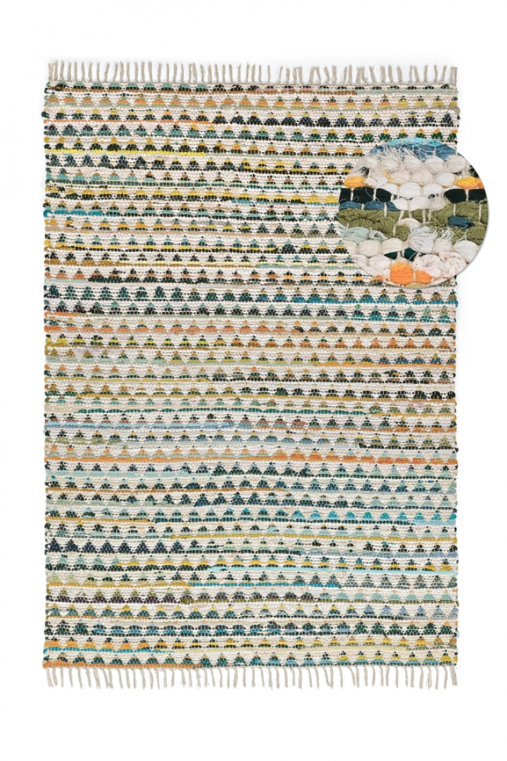 Flickenteppich \'Lindby\' – Mehrfarbig/Gelb in der Gruppe Einrichtung / Teppiche / Gewebte Teppiche bei Reforma (V10204)