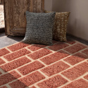 Teppich \'Leknes handgewebte Wolle\' - Terrakotta