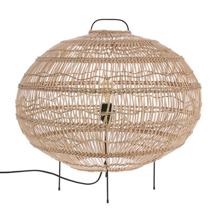 Stehlampe 'Wicker' - Nature - HK Living