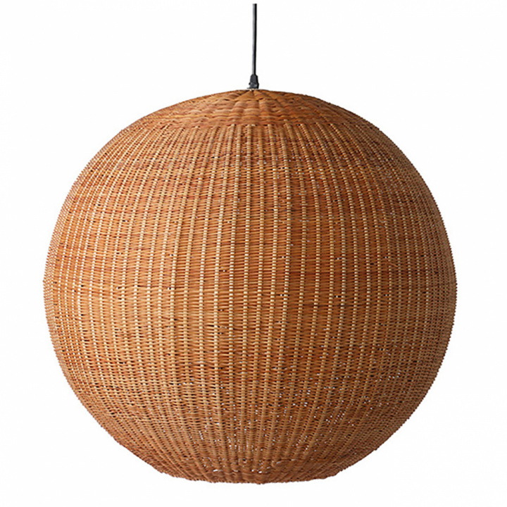 Taklampa 'Ball' - Bambus / Orange