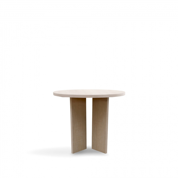 Couchtisch 'Créme' Rund 55 cm - Weiß pigmentiert