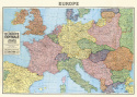 Poster - Vintage-Karte Europa