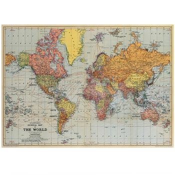 Plakat - Weinlese-Weltkarte